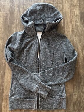 lululemon athletica Speckled Charcoal Gray full zip scuba